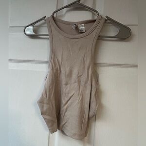 H&M Divided Light Tan Ribbed Top